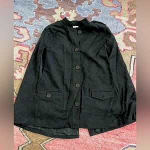LIGHTLY WORN: Leigh Dark Grey Poncho With Pockets